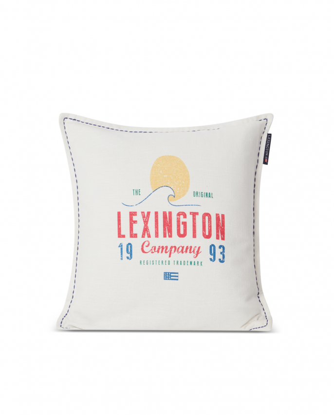 Lexington Sunset Logo Printed Cotton Canvas Pudebetræk i gruppen Puder & dyner / Puder / Størrelse / Pude 50x50 cm hos Sängvaruhuset Elgen (122302631500)