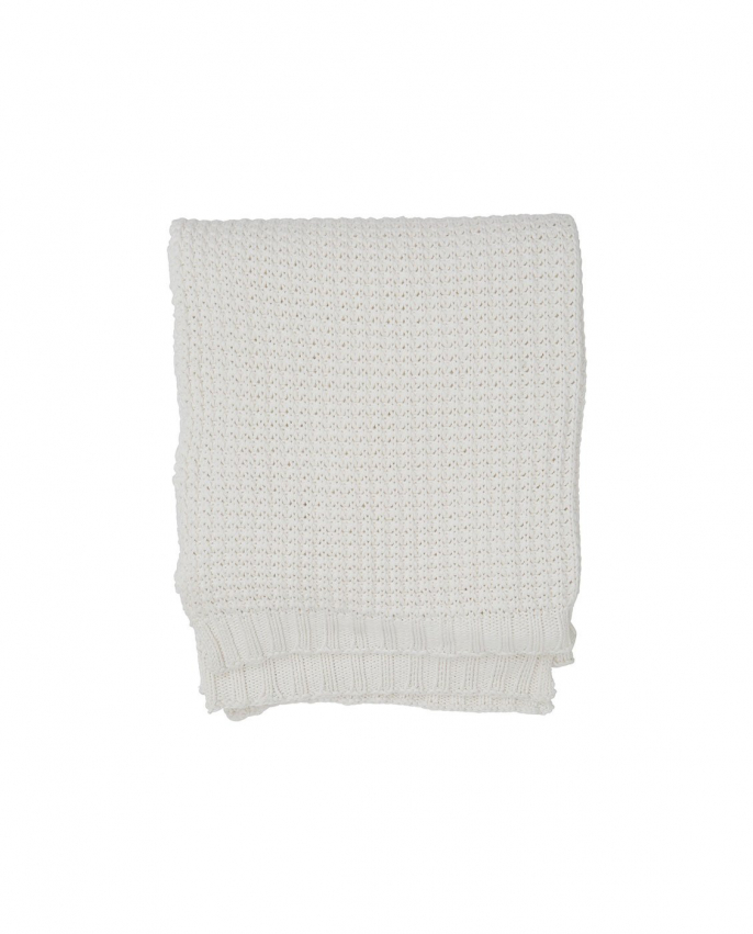 Lexington Knitted Cotton Throw Beige ryhmässä Tarvikkeet / Peitot/pleidit @ Sängvaruhuset Elgen (11910100_2000)