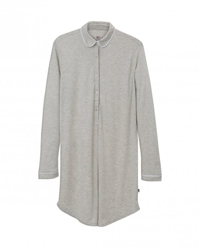 Lexington Ava Jersey Nightshirt Light Gray Large