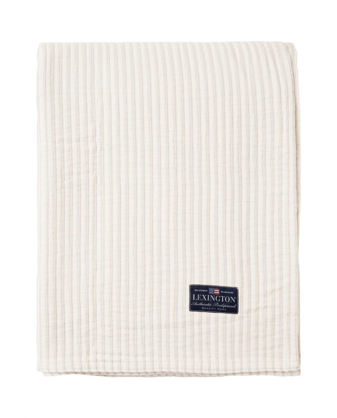 Lexington Striped Reversable Organic Cotton Peitto Off White ryhmässä Vuodevaatte / Tavaramerkit / Lexington @ Sängvaruhuset Elgen (1241010000)