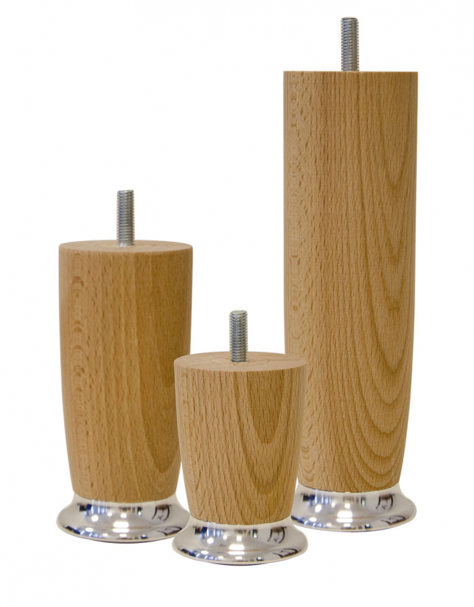 Lectus Sängben Oljad massiv bok med alufot cm