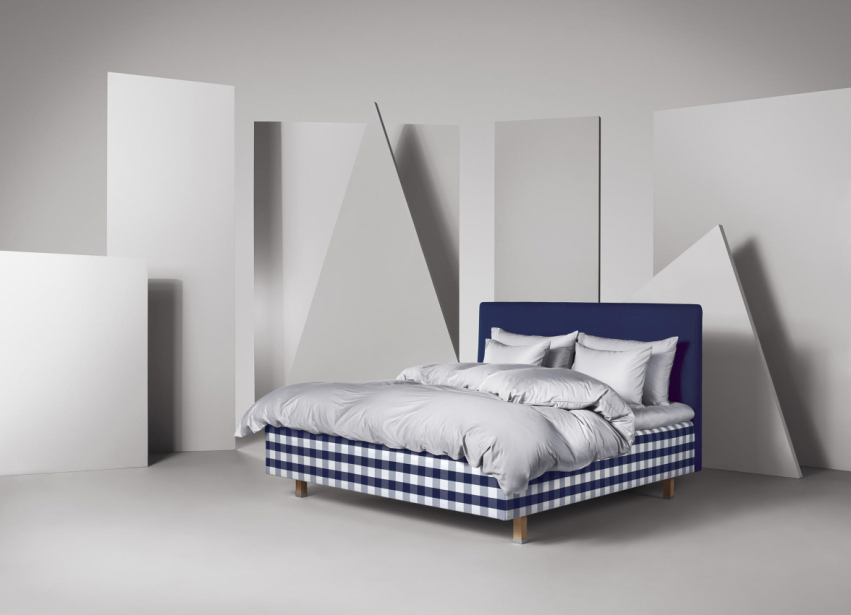 Hästens Ramsäng Superia Silver Grey Check 105x210 cm ryhmässä Sängyt / Yksittäissänky @ Sängvaruhuset Elgen (36272801)