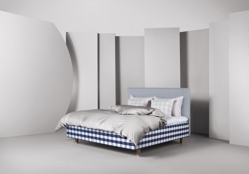Hästens Ramsäng Excel Solid Grey Check 90x200 cm i gruppen Senge / Senge 90 cm / Senge 90x200 cm hos Sängvaruhuset Elgen (49322201)