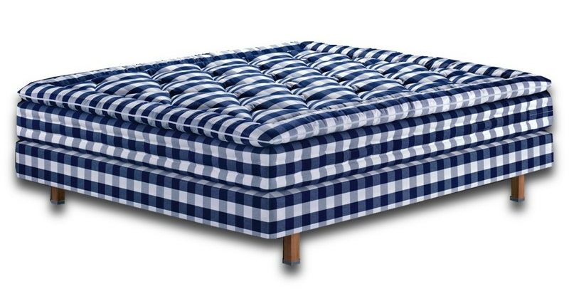 Hästens Maranga Kontinentalsäng Solid Grey Check 105x210 cm i gruppen Sängar / Kontinentalsängar / Kontinentalsängar 105 cm / Kontinentalsängar 105x210 cm hos Sängvaruhuset Elgen (65153001)