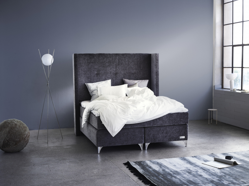 Carpe Diem Beds Skaftö Kontinentalsäng Luxury Dark Grey 105x200 cm