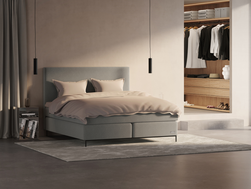 Kornö Limited Edition Cliff Light Grey i gruppen Sängar / Alla Sängar / Kontinentalsängar / Kontinentalsängar 210 cm / Kontinentalsängar 210x210 cm hos Sängvaruhuset Elgen (733279168800003)