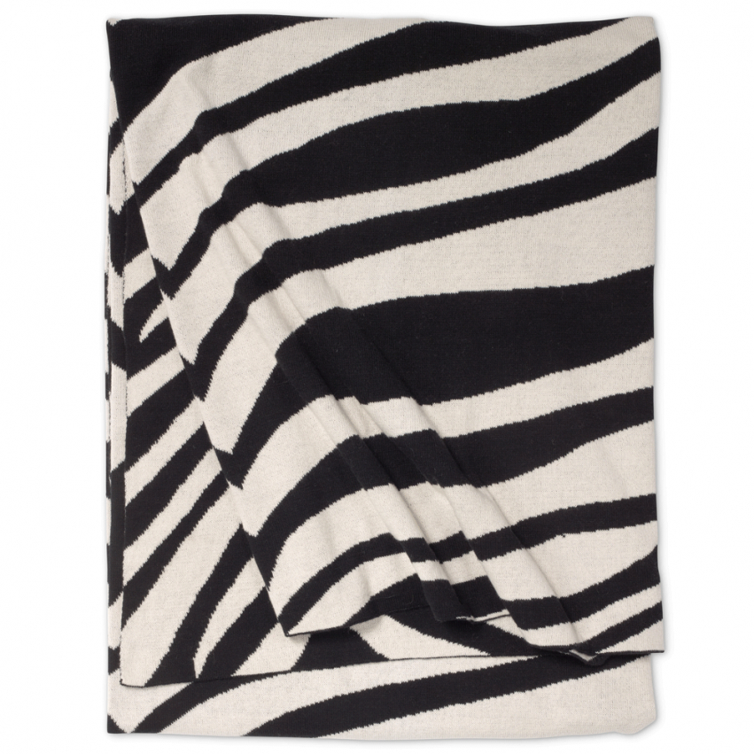 Pläd Zebra 130x170 Svart i gruppen Kuddar & täcken / Varumärken / Classic Collection hos Sängvaruhuset Elgen (THZE074BK)