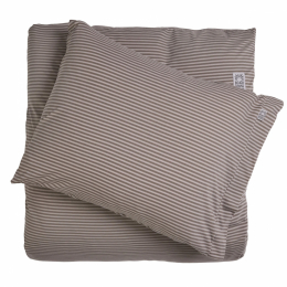 Beach House Örngott Stripy Coffee/Greige