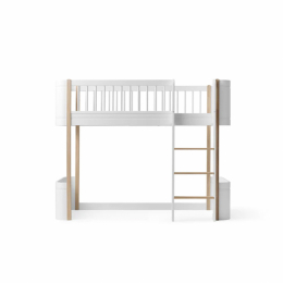 Oliver Furniture Wood Mini Alhainen Parvisänky Valkoinen/Tammi