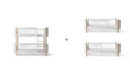 Oliver Furniture Ombyggnadskit Wood Mini Våningssäng till två juniorsängar