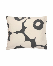 Marimekko Örngott Unikko Charcoal/Off white 50x60 cm