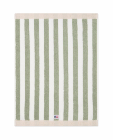 Lexington Block Striped Handduk Vintage Green/White/Moonbeam