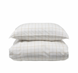 Borås Cotton Lumi Påslakanset Taupe 150x210 cm