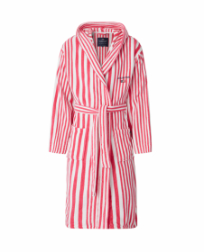 Lexington Pink/White Monroe Cotton Velour Hoodie Robe