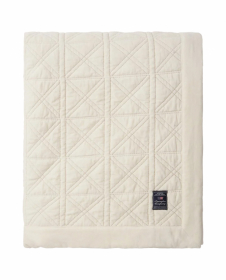 Lexington Quilted Organic Cotton Velvet Överkast Snow White