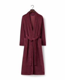  Lexington Morgonrock Cotton Velour Burgundy