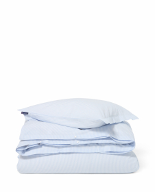 Lexington Striped Cotton Sateen Påslakanset Blue/White