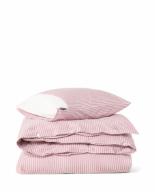 Lexington Striped Cotton Percale Sengetøjssæt Fig/White