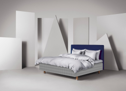 Hästens Ramsäng Excel Solid Grey Check 140x200 cm