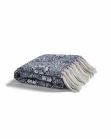 William Morris Pläd Marigold Indigo Blue  