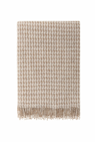 Hoie Teide Ullpläd Ljus Karamell