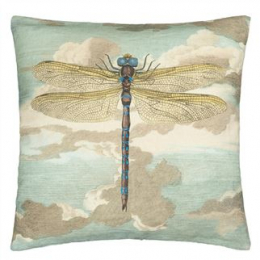 Designers Guild Dragonfly over Clouds Sky Blue 50x50cm