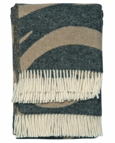 Classic Collection Pläd Flow Svart/Beige 130x180 cm