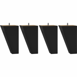 Hilding Sängben Svart Trä Svängt 18 cm