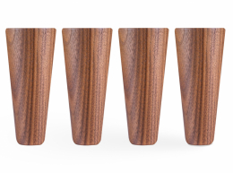 Hilding Sängben Rund Konad Valnöt