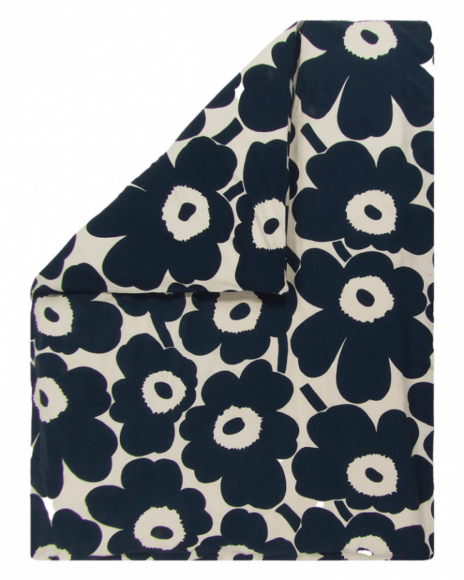 Marimekko Påslakan Unikko Dark Blue 150x210 cm