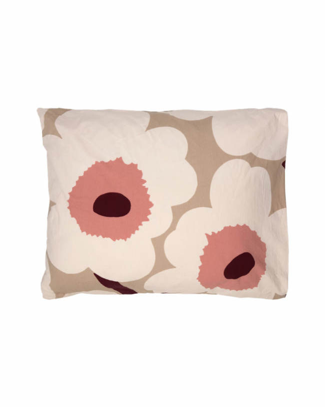 Marimekko Örngott Unikko Beige Cotton Rose 50x60 cm