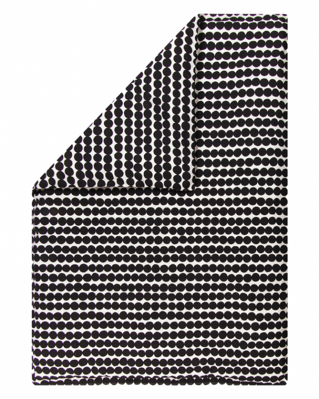 Marimekko Påslakan Räsymatto Black/White 150x210 cm