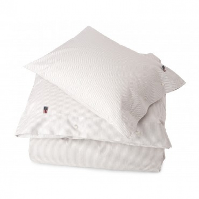 Lexington Icons Pin Point Dynebetræk Gray/White