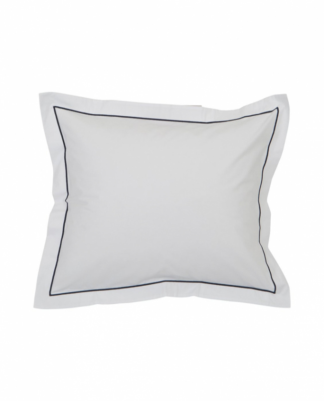 Lexington Hotel Collection Tyynyliina Percale Vit/ Blå