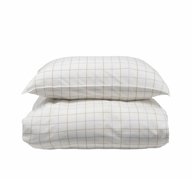 Borås Cotton Lumi Påslakanset Taupe 150x210 cm