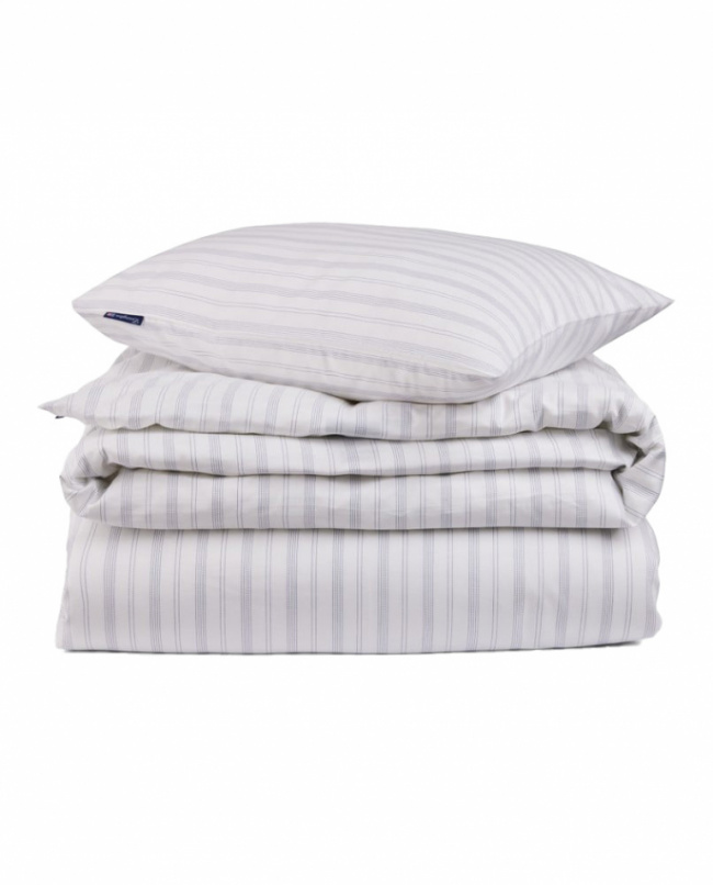 Lexington Striped Lyocell/Cotton Pin Point Oxford Påslakanset