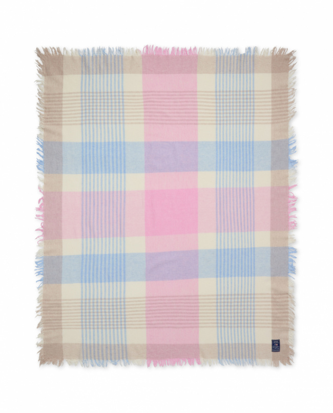 Lexington Multi Checked Recycled Wool Mix Pläd