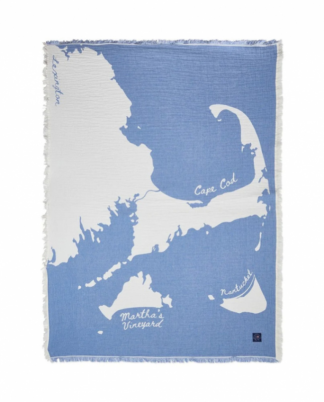 Lexington Map Organic Cotton Jacquard Pläd 160x200 cm