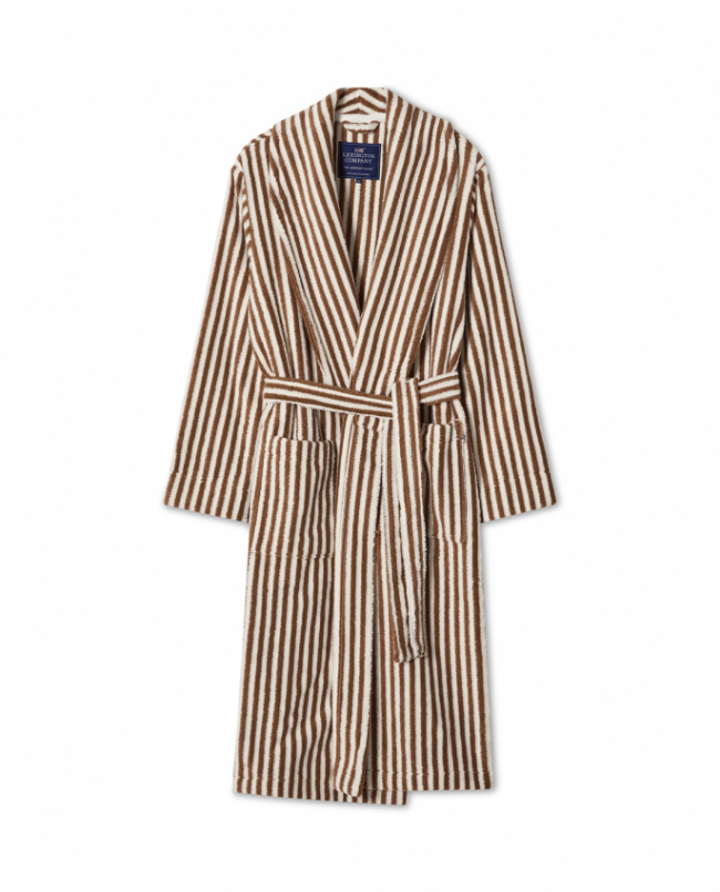 Lexington Quinn Unisex Cotton Mix Bathrobe Fudge/Snow White