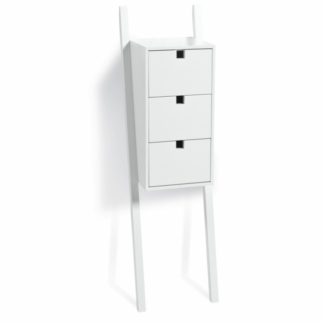 Mavis Luton Sängbord 3-Lådor (Vitlack)