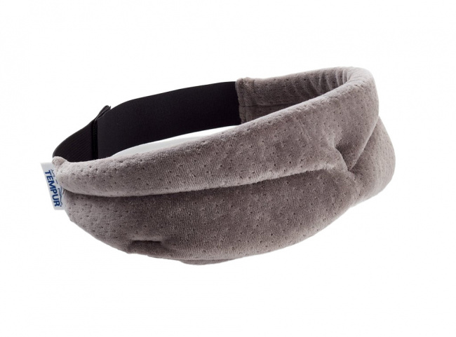 Tempur Sovmask i grå färg med justerbart band.