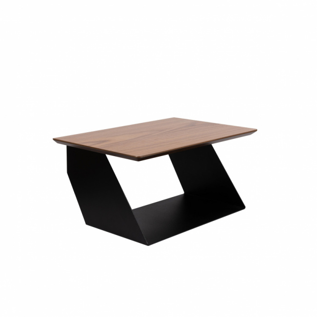 Maze Edgy Wood Sängbord Walnut/Black