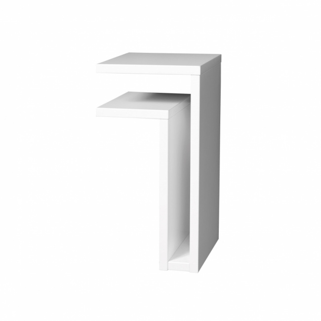 Maze F-Shelf Sängynvieruspöytä White