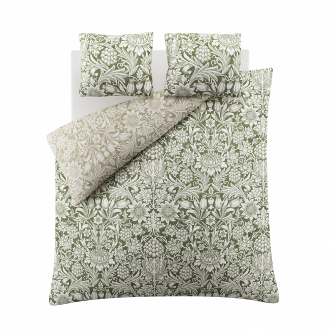 William Morris Påslakanset Sunflower Olive