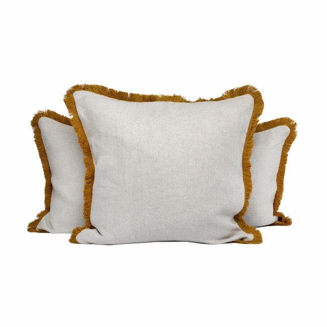 Mille Notti Kuddfodral Pienza Beige/Gul