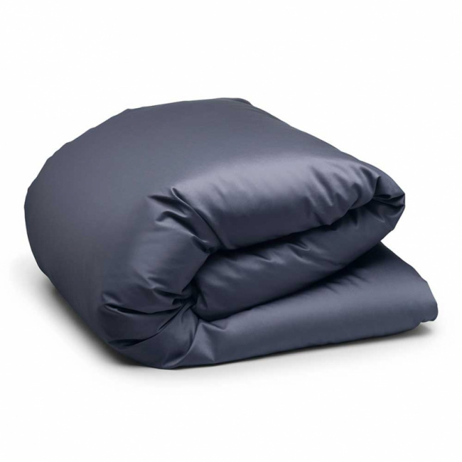 Hästens Satin Pure dynebetræk Night Shadow Blue