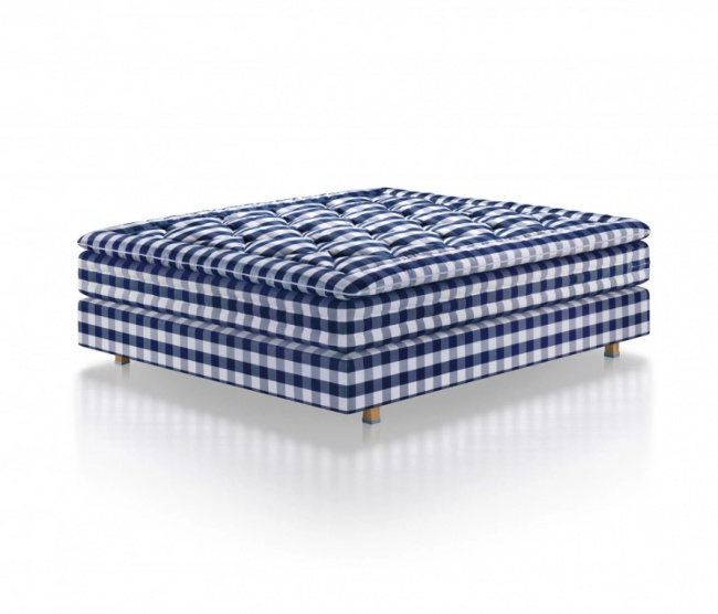 Hästens Eala Kontinentalsäng SIlver Beige Check 180x210 cm