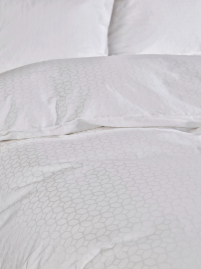 Tempur Påslakan Satin Luxe Jacquard Vit