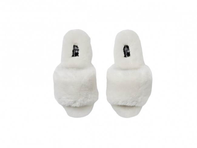 Carpe Diems Beds Fårskinnstofflor Vit