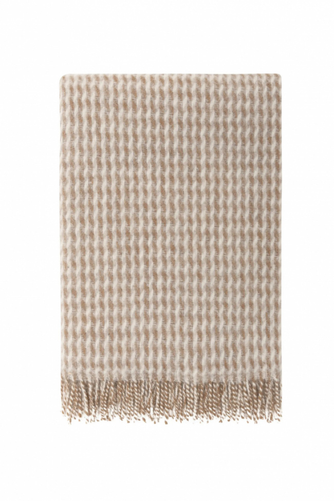 Hoie Teide Ullpläd Ljus Karamell